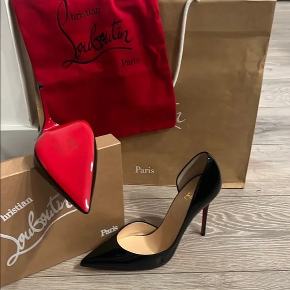 Christian Louboutin Black Patent Leather Heels - Picture 4 of 7